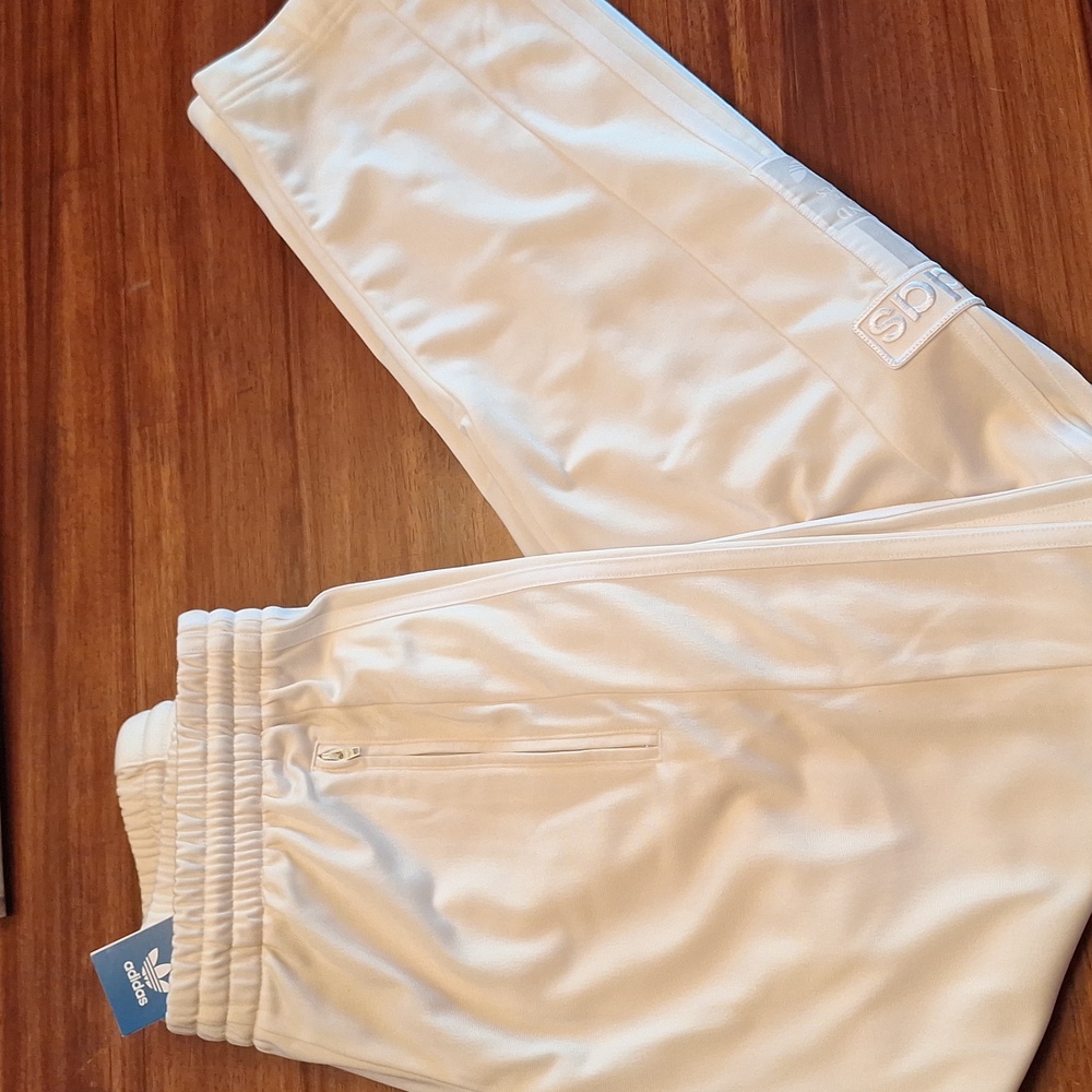 NWOT Adidas Adicolor Breakaway Pants Men's Medium, Wonder White